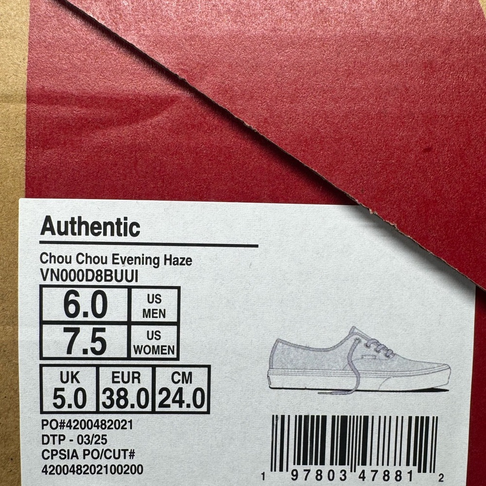 Vans Chou Chou Evening Haze Sneakers - Lavender NIB